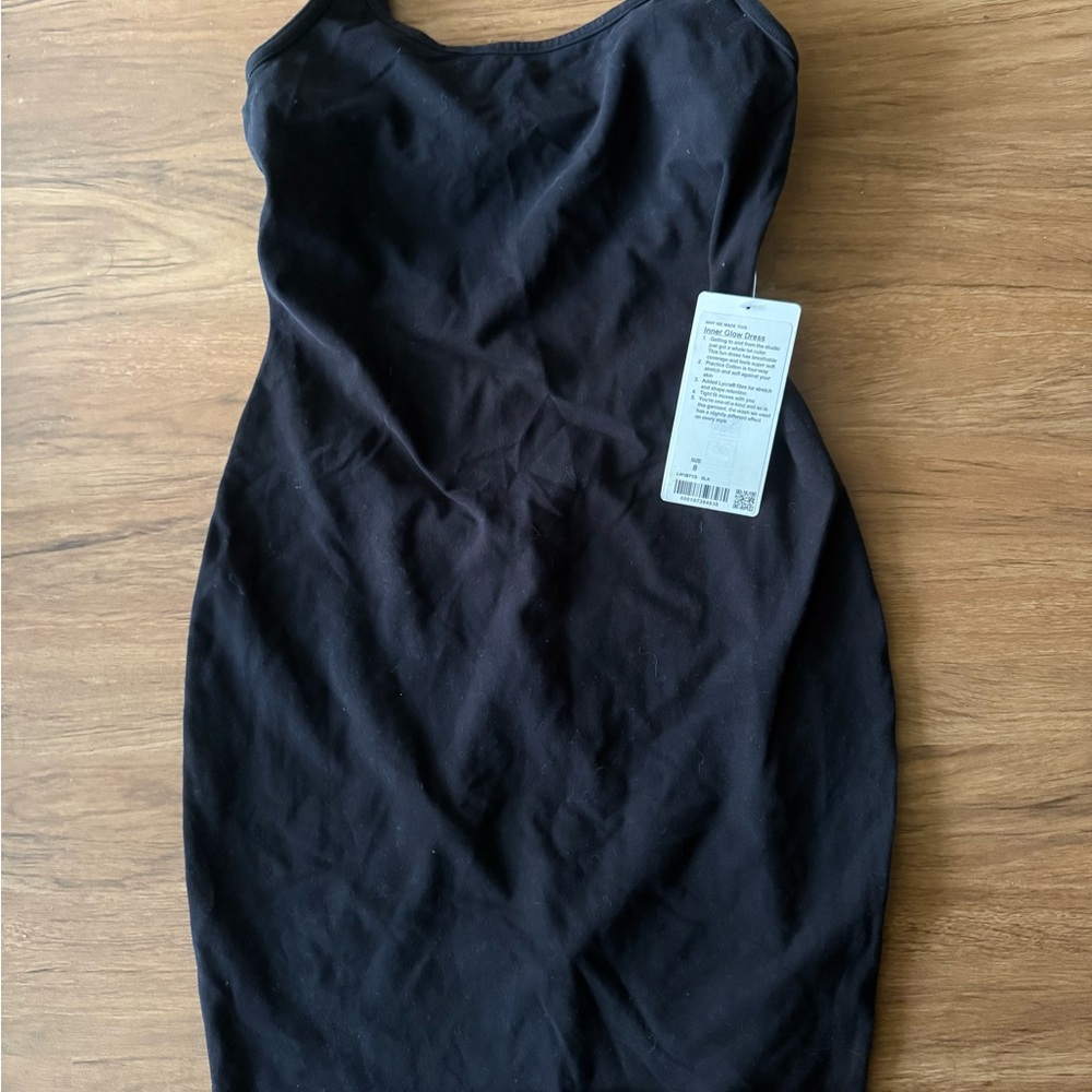 Lululemon NWT black Inner Glow dress size 8